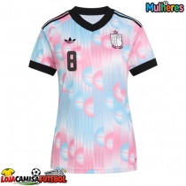 Camisa de Futebol Bélgica Youri Tielemans #8 Equipamento Secundário Mulheres Mundo 2026 Manga Curta